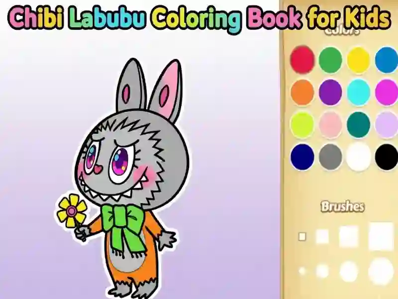 Xogo Libro para colorear Chibi Labubu para nenos en liña Xogo Libro para colorear Chibi Labubu para nenos en liña