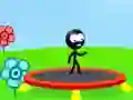 Xogo Stickman trampolín en liña Xogo Stickman trampolín en liña