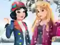 Xogo Moda de inverno para Aurora e Branca de Neve en liña