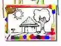 Xogo De volta á escola: Libro de colorear da casa en liña Xogo De volta á escola: Libro de colorear da casa en liña