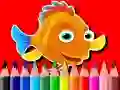 Xogo De volta á escola: Libro de colorear peixe en liña Xogo De volta á escola: Libro de colorear peixe en liña