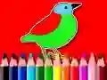 Xogo De volta á escola: Libro de colorear aves en liña Xogo De volta á escola: Libro de colorear aves en liña