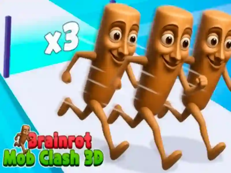 Xogo Brainrot Mob Clash 3D en liña