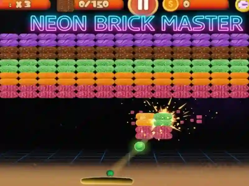 Xogo Neon Brick Blast Master en liña