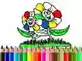 Xogo De volta á escola: Pintando flores en liña Xogo De volta á escola: Pintando flores en liña