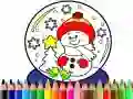 Xogo Volta á escola: Libro de colorear de Nadal en liña