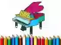 Xogo Volta á escola: Libro de colorear de piano en liña Xogo Volta á escola: Libro de colorear de piano en liña