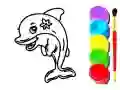 Xogo Libro de Colorear Delfíns en liña