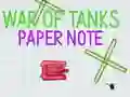 Xogo Guerra de Tanques Nota de Papel en liña Xogo Guerra de Tanques Nota de Papel en liña