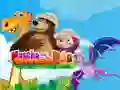 Xogo Masha e o Oso: Dinosaurs en liña