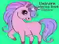 Xogo Libro de Colorear Unicornio Con Purpurina en liña