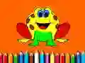 Xogo De volta á escola: Libro de colorear de rana en liña Xogo De volta á escola: Libro de colorear de rana en liña