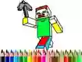 Xogo De volta á escola: Pintando Minecraft en liña