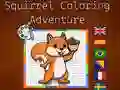 Xogo Aventura de colorear esquíos en liña