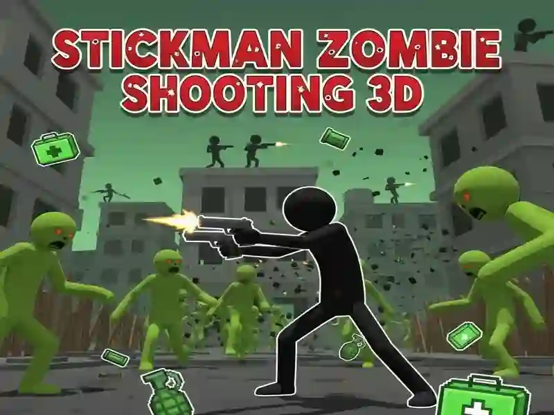 Xogo Stickman Zombie Shooting 3D en liña Xogo Stickman Zombie Shooting 3D en liña