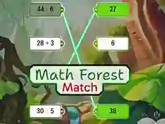 Xogo Emparejamiento Matemático no Bosque en liña
