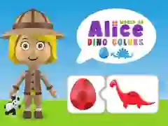 Xogo Mundo das Cores Dino de Alice en liña