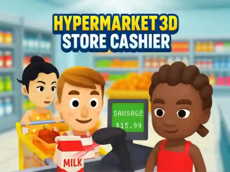 Xogo Hypermarket 3D: Caixa de tendas en liña