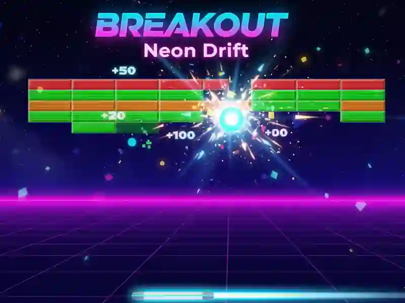 Xogo Breakout Neon Drift en liña