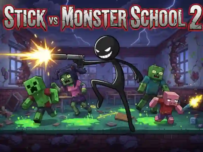 Xogo Stick vs Monster School 2 en liña
