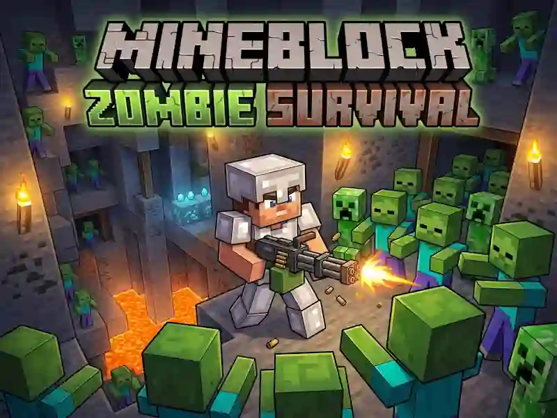 Xogo Mineblock Zombie Survival en liña