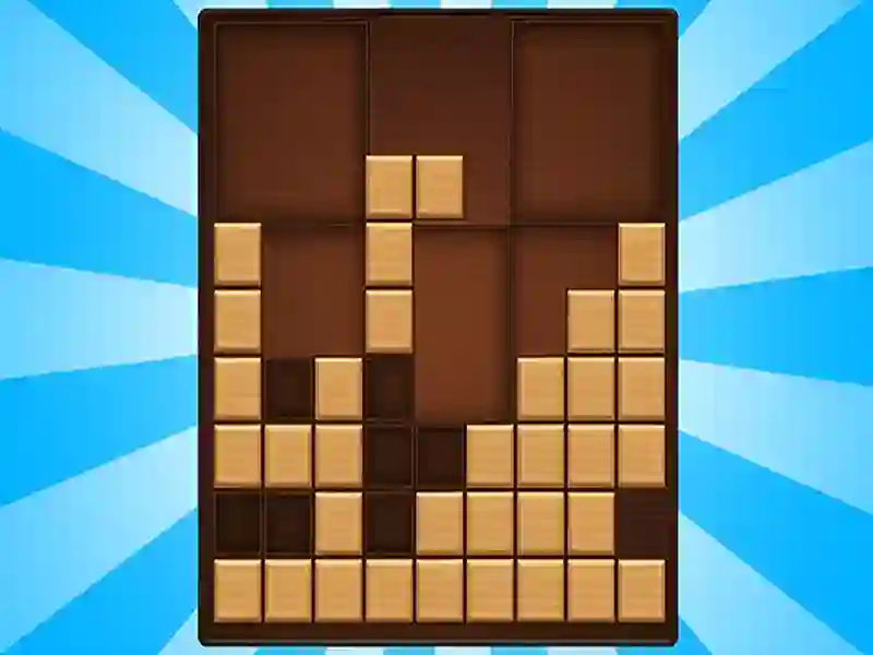 Xogo Os bloques de pila conectan bloques de madeira. en liña