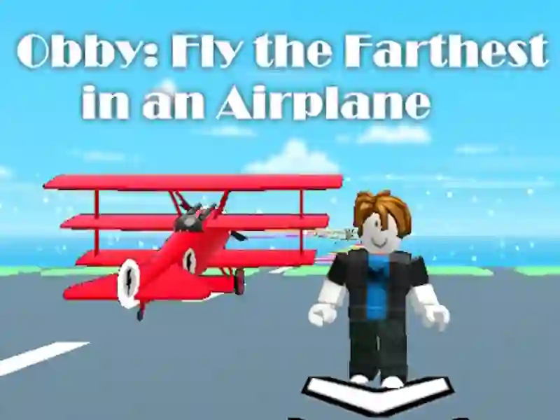 Xogo Obby: Voa o máis lonxe nun avión en liña