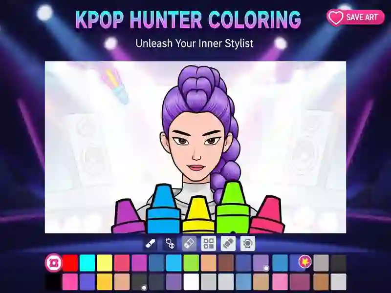 Xogo Kpop Hunter para colorear en liña