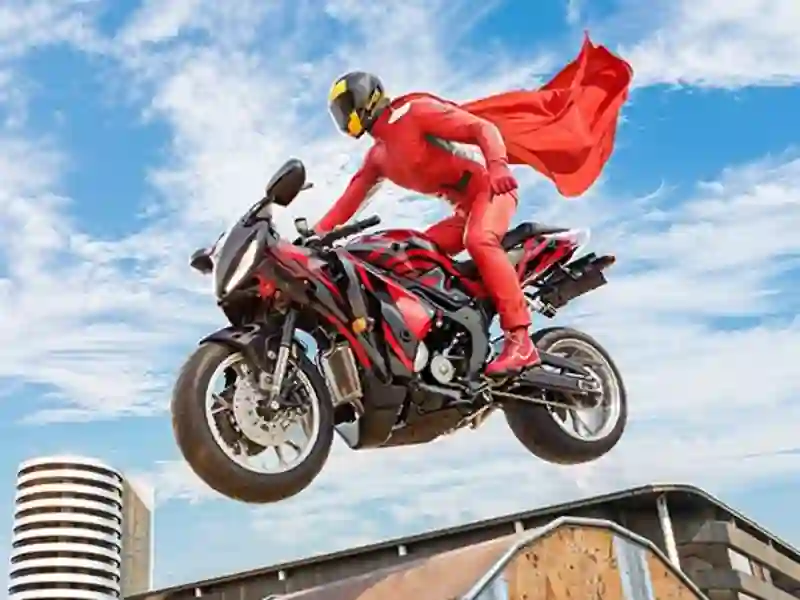 Xogo Real Motorbike Super Hero Stunt 3D en liña Xogo Real Motorbike Super Hero Stunt 3D en liña