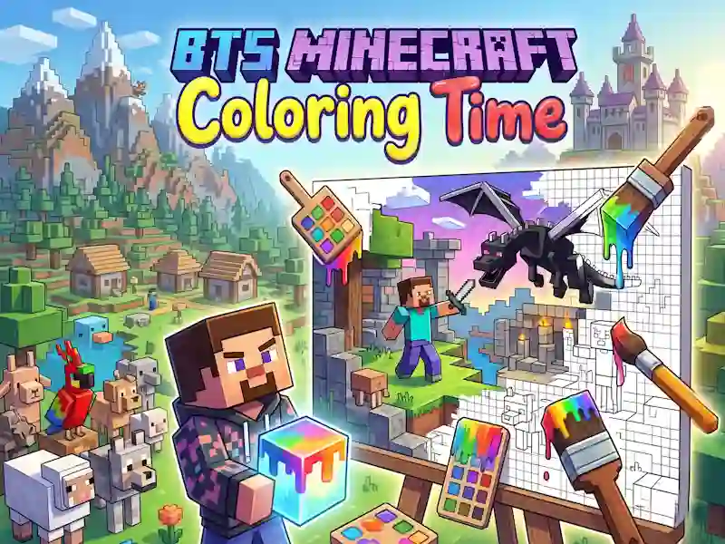 Xogo BTS Minecraft Coloring Time en liña