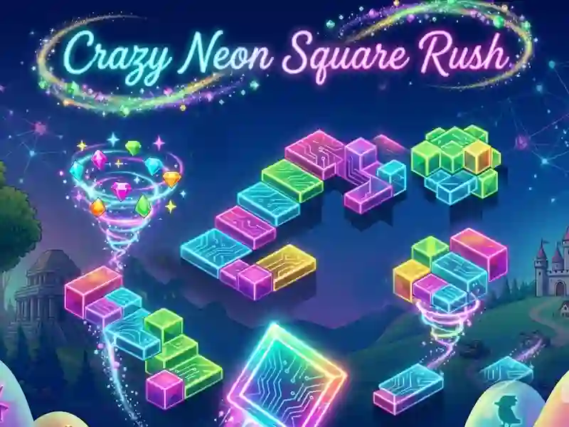 Xogo Crazy Neon Square Rush en liña