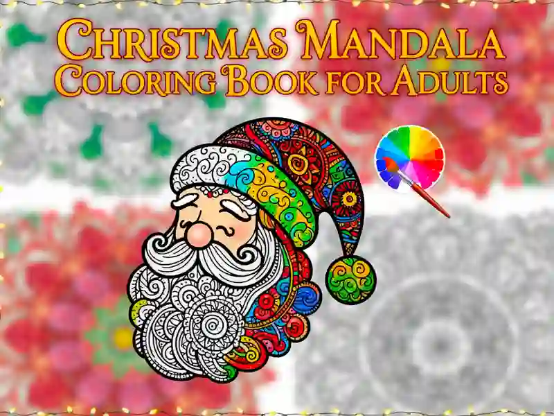 Xogo Libro para colorear mandala de Nadal para adultos en liña