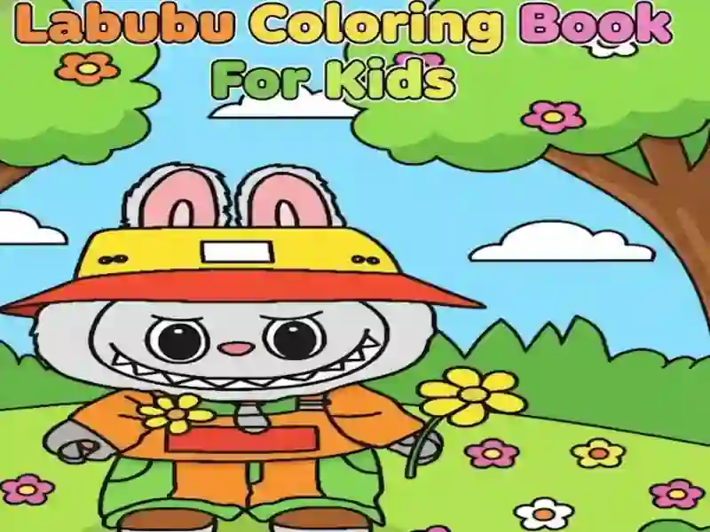 Xogo Libro para colorear Labubu para nenos en liña Xogo Libro para colorear Labubu para nenos en liña