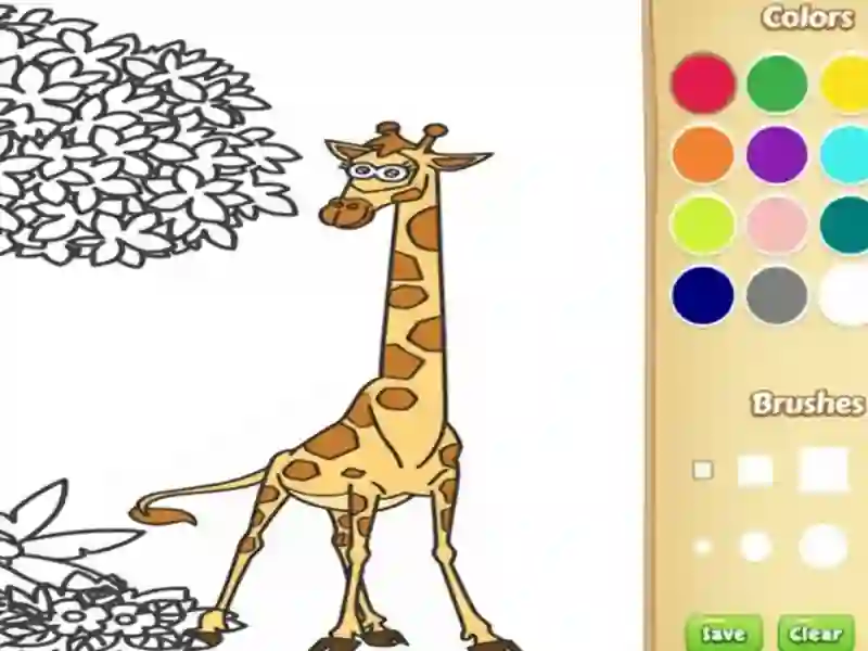 Xogo Libro para colorear animais da selva para nenos en liña