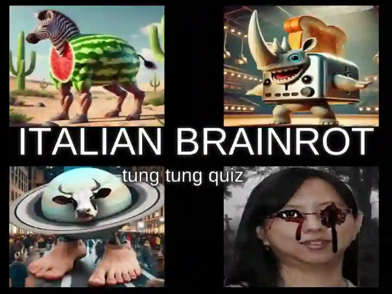 Xogo Quiz italiano Brainrot Tung Tung en liña
