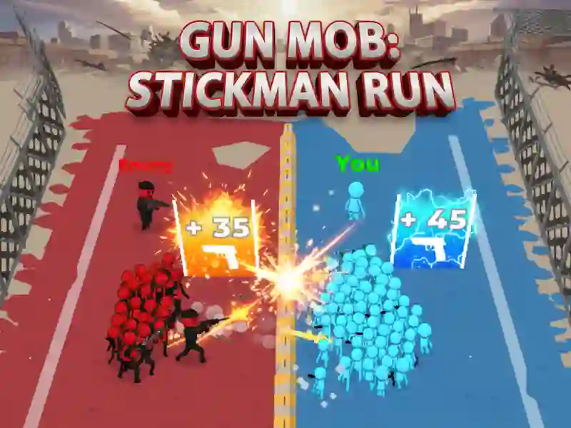 Xogo Gun Mob: Stickman Run en liña