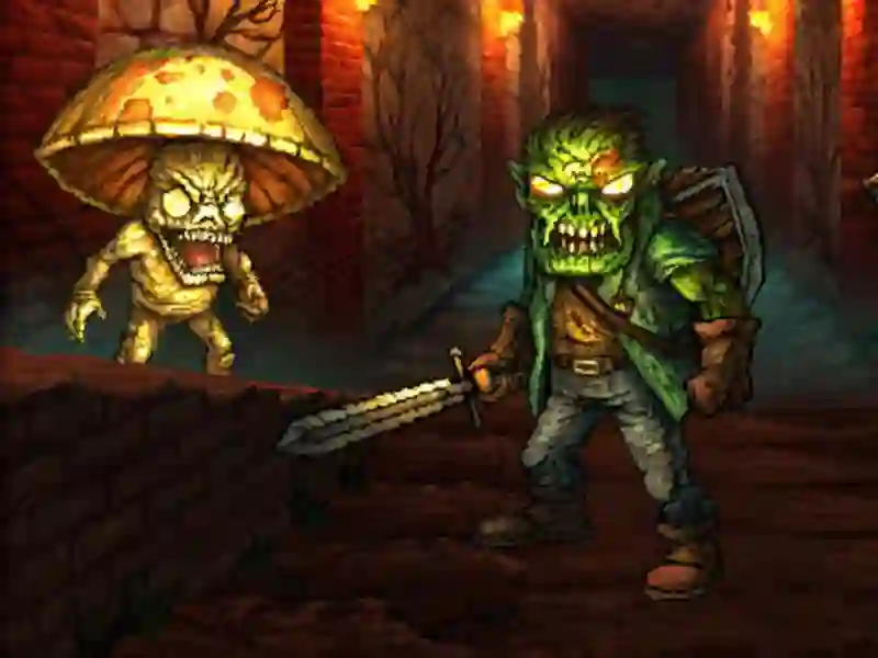 Xogo Monster Slayer fusiona e sobrevive en liña