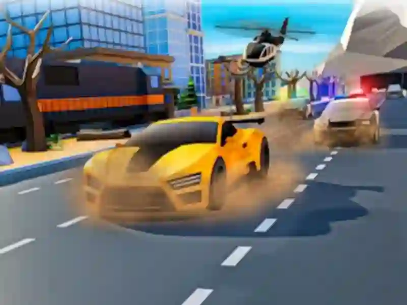 Xogo Police Car Chase Zigzag Escape 3D en liña