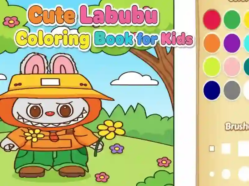 Xogo Lindo libro para colorear Labubu para nenos en liña