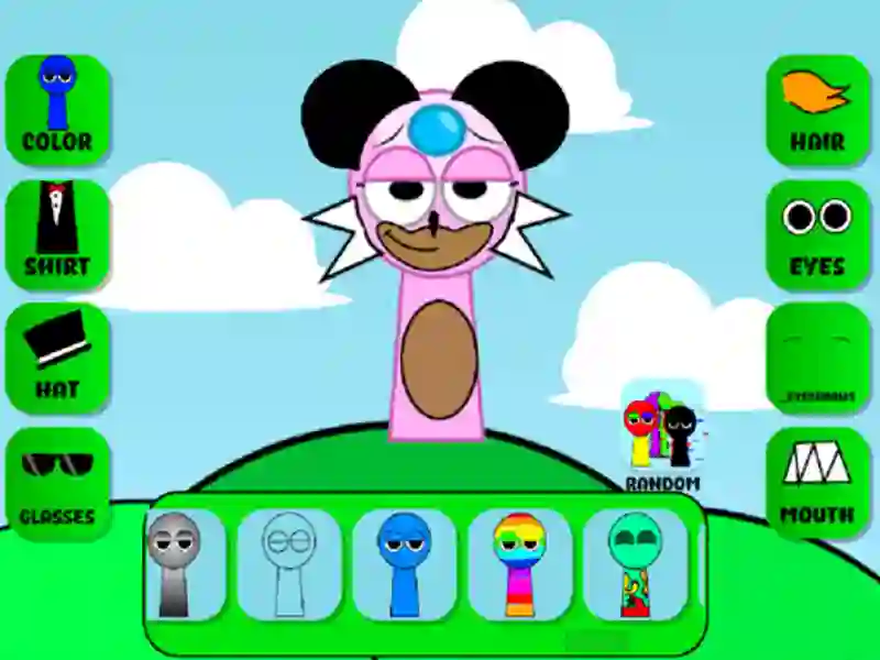 Xogo Maker de personaxes Sprunki OC en liña Xogo Maker de personaxes Sprunki OC en liña