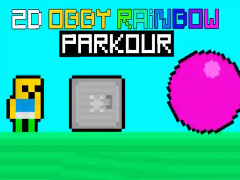 Xogo Obby Rainbow Parkour 2D en liña