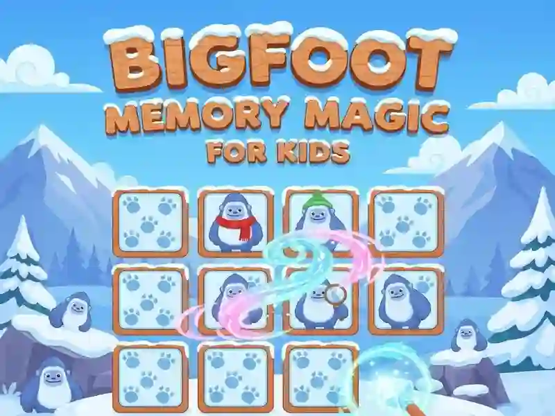 Xogo Bigfoot Memory Magic para nenos en liña