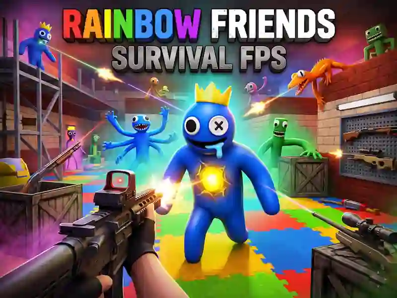 Xogo Rainbow Friends Survival FPS en liña