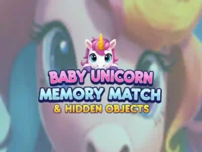 Xogo Baby Unicorn Memory Match e obxectos ocultos en liña