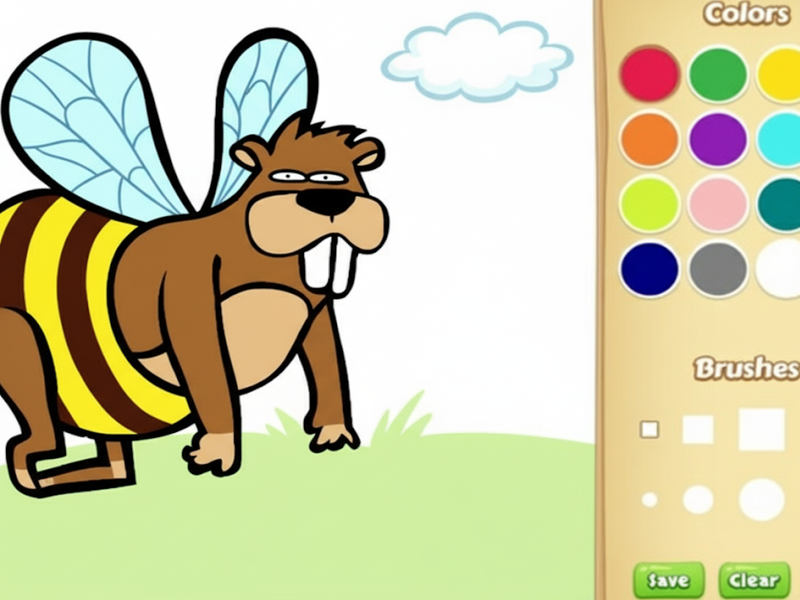 Xogo Divertido libro para colorear de animais para nenos en liña