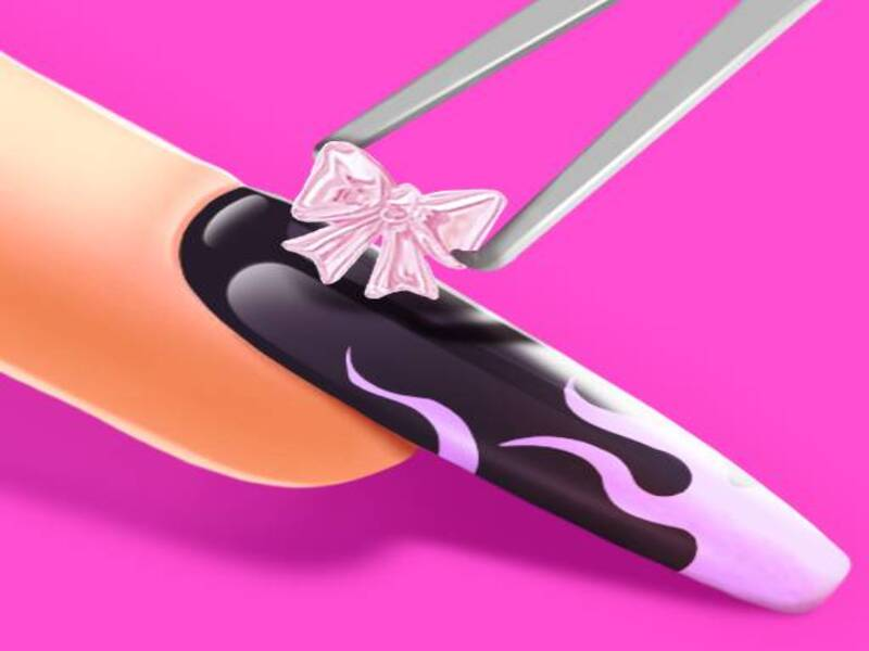 Xogo Cravo acrílico 3d: xogo de arte de uñas en liña