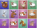 Xogo Puzzles de coincidencia de animais de granxa en liña