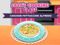 Xogo Classe de Cociña de Sara: Fettuccine Alfredo de Pollo en liña