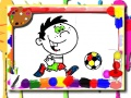 Xogo Tempo de colorear fútbol en liña