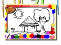 Xogo De volta á escola: Libro de colorear da casa en liña